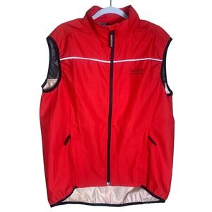 Gore Bike Wear Cycling Vest XL Red Excellent Windstopper Mesh Back Zip